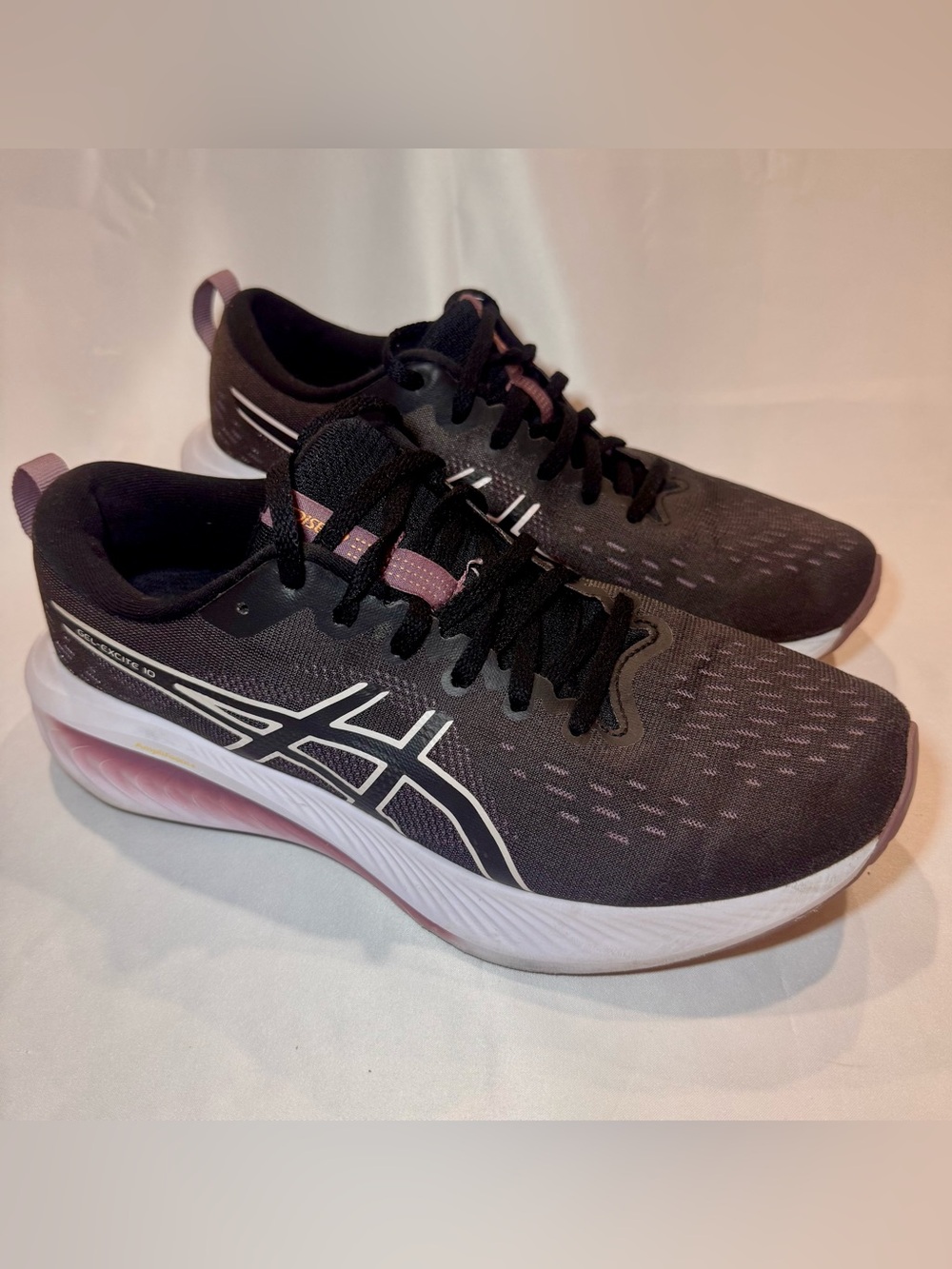 Asics Gel-Excite 10 Womens Running Shoes Black Rose Gold Size 10 US 42Euro